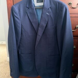 Tailorbyrd Men's Blue Checkered Blazer